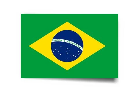 Rectangle vector flag of Brazil Stock Illustration