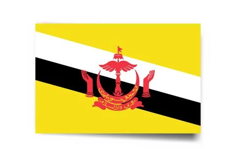 Rectangle vector flag of Brunei Stock Illustration
