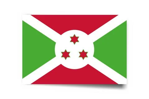 Rectangle vector flag of Burundi Stock Illustration