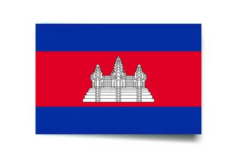 Rectangle vector flag of Cambodia イラスト素材