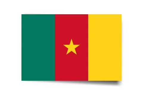 Rectangle vector flag of Cameroon Stock Illustration
