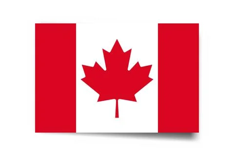 Rectangle vector flag of Canada Stock Illustration