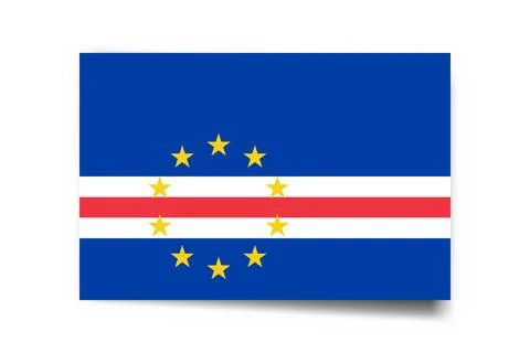 Rectangle vector flag of Cape Verde 스톡 일러스트