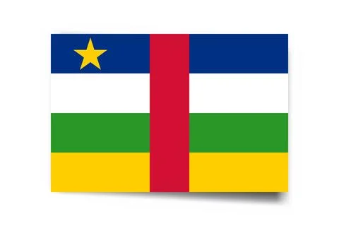 Rectangle vector flag of Central African Republic Illustrazione stock
