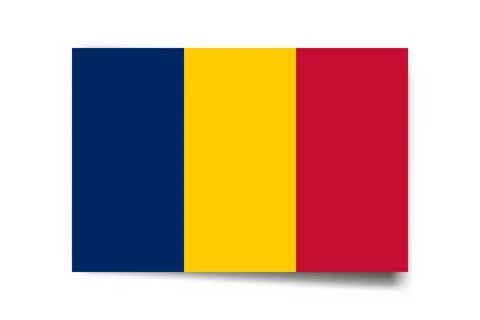 Rectangle vector flag of Chad Stock Illustration