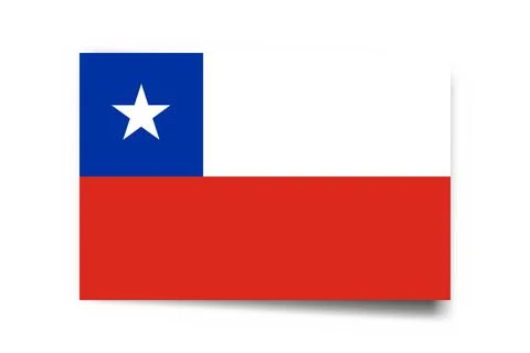 Rectangle vector flag of Chile Illustrazione stock