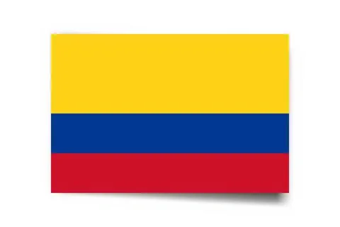 Rectangle vector flag of Colombia Stock Illustration