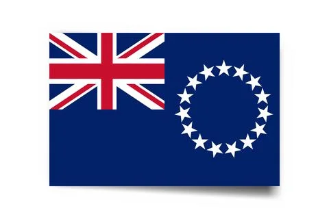 Rectangle vector flag of Cook Islands 스톡 일러스트