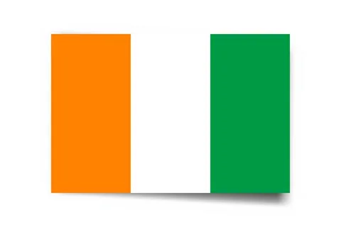 Rectangle vector flag of Cote d Ivoire イラスト素材