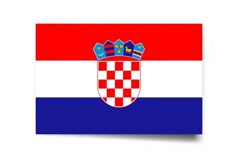 Rectangle vector flag of Croatia Illustrazione stock
