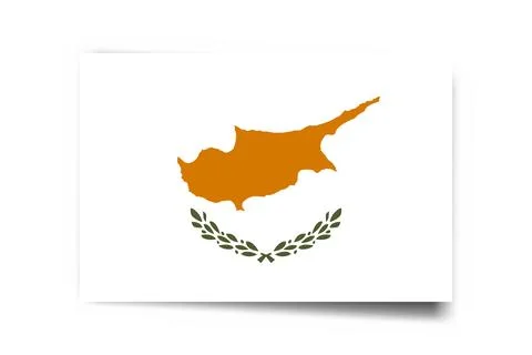 Rectangle vector flag of Cyprus Illustrazione stock