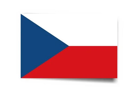 Rectangle vector flag of Czech Republic Stock Illustration