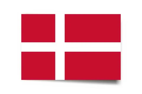 Rectangle vector flag of Denmark イラスト素材