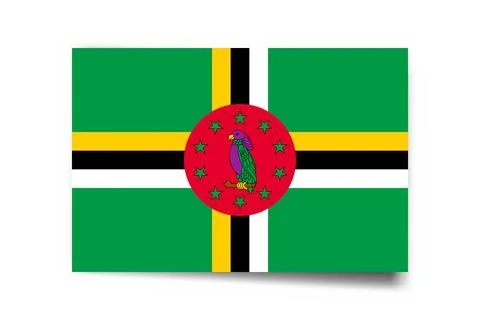 Rectangle vector flag of Dominica Illustrazione stock