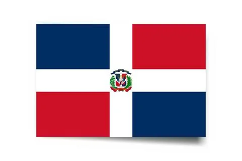 Rectangle vector flag of Dominican Republic Stock Illustration