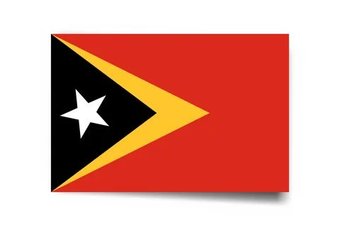 Rectangle vector flag of East Timor Illustrazione stock