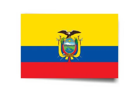 Rectangle vector flag of Ecuador 스톡 일러스트