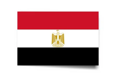 Rectangle vector flag of Egypt Illustrazione stock