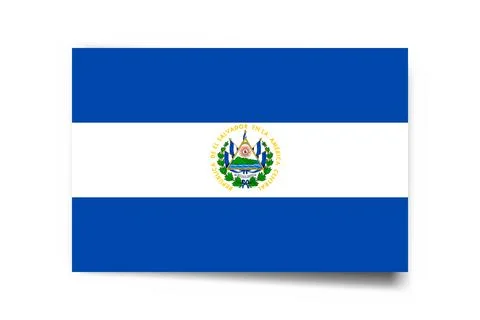 Rectangle vector flag of El Salvador 스톡 일러스트