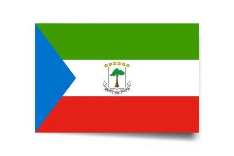 Rectangle vector flag of Equatorial Guinea イラスト素材