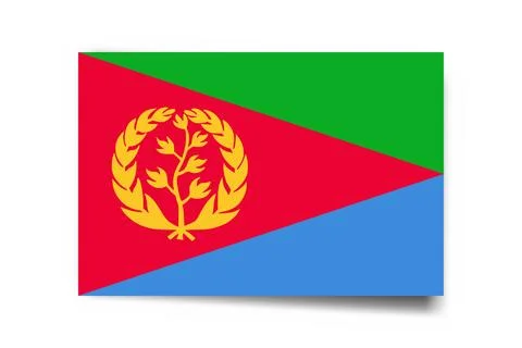 Rectangle vector flag of Eritrea Illustrazione stock