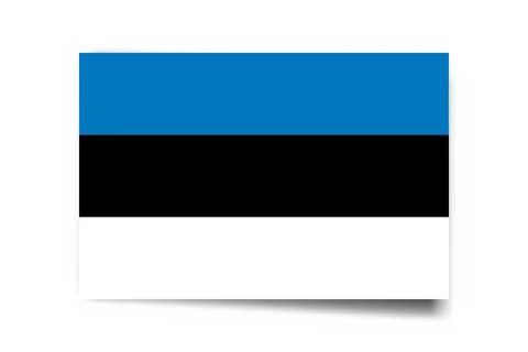 Rectangle vector flag of Estonia Stock Illustration