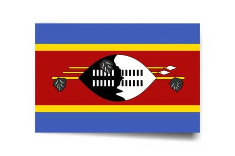 Rectangle vector flag of Eswatini - former Swaziland Stock Illustration
