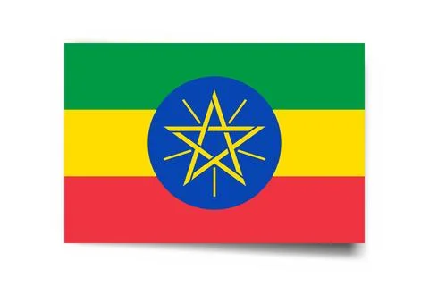 Rectangle vector flag of Ethiopia イラスト素材