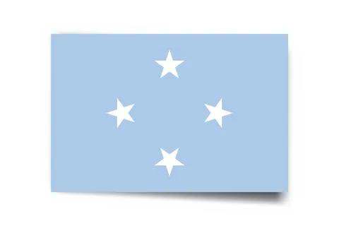 Rectangle vector flag of Federated States of Micronesia Stock Illustration