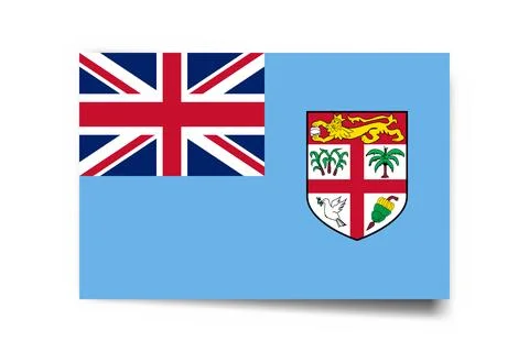 Rectangle vector flag of Fiji 스톡 일러스트