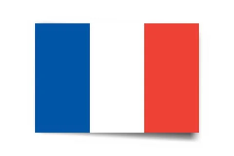Rectangle vector flag of France Stock Illustration