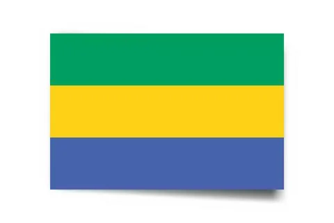 Rectangle vector flag of Gabon Illustrazione stock