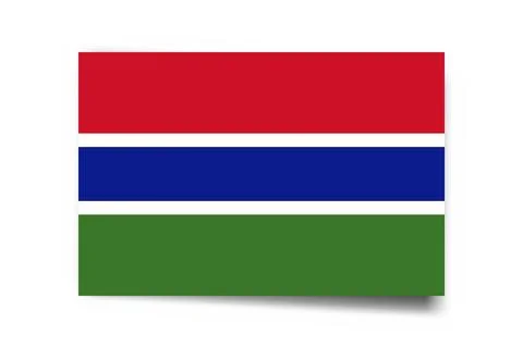 Rectangle vector flag of Gambia 스톡 일러스트