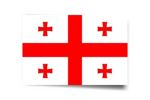 Rectangle vector flag of Georgia 스톡 일러스트