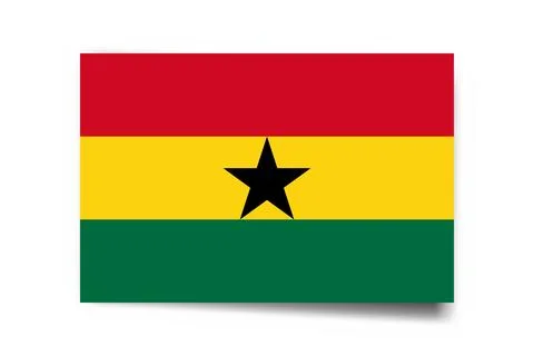Rectangle vector flag of Ghana Stock Illustration