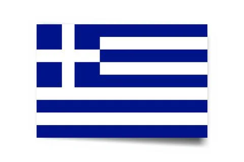 Rectangle vector flag of Greece 스톡 일러스트