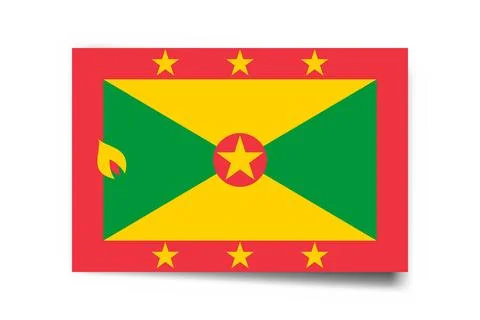 Rectangle vector flag of Grenada Illustrazione stock
