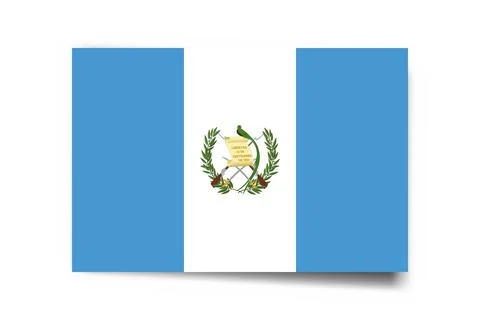 Rectangle vector flag of Guatemala Stock Illustration