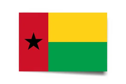 Rectangle vector flag of Guinea-Bissau Stock Illustration