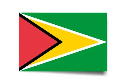 Rectangle vector flag of Guyana Illustrazione stock
