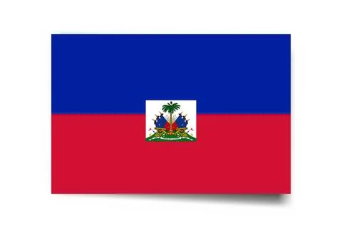 Rectangle vector flag of Haiti Stock Illustration
