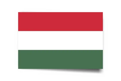 Rectangle vector flag of Hungary Illustrazione stock