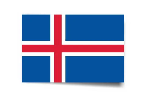 Rectangle vector flag of Iceland イラスト素材
