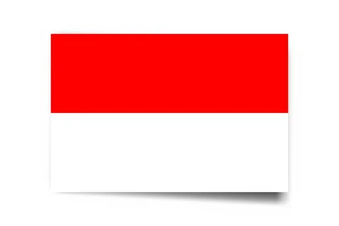 Rectangle vector flag of Indonesia Stock Illustration