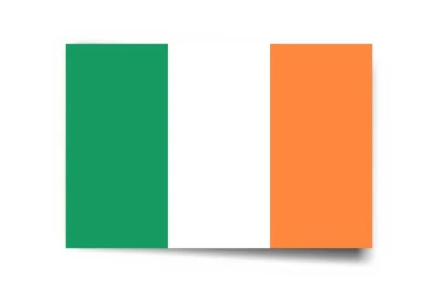 Rectangle vector flag of Ireland Illustrazione stock