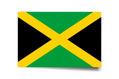 Rectangle vector flag of Jamaica 스톡 일러스트