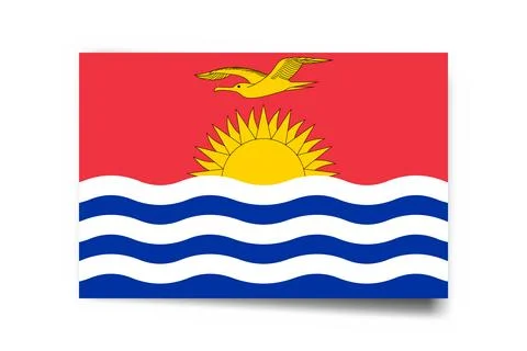 Rectangle vector flag of Kiribati イラスト素材