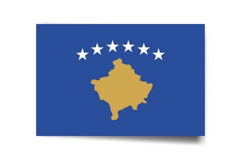 Rectangle vector flag of Kosovo Stock Illustration