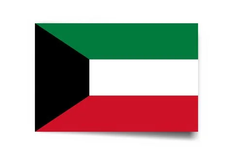 Rectangle vector flag of Kuwait Stock Illustration