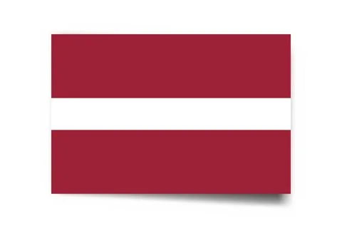 Rectangle vector flag of Latvia Illustrazione stock
